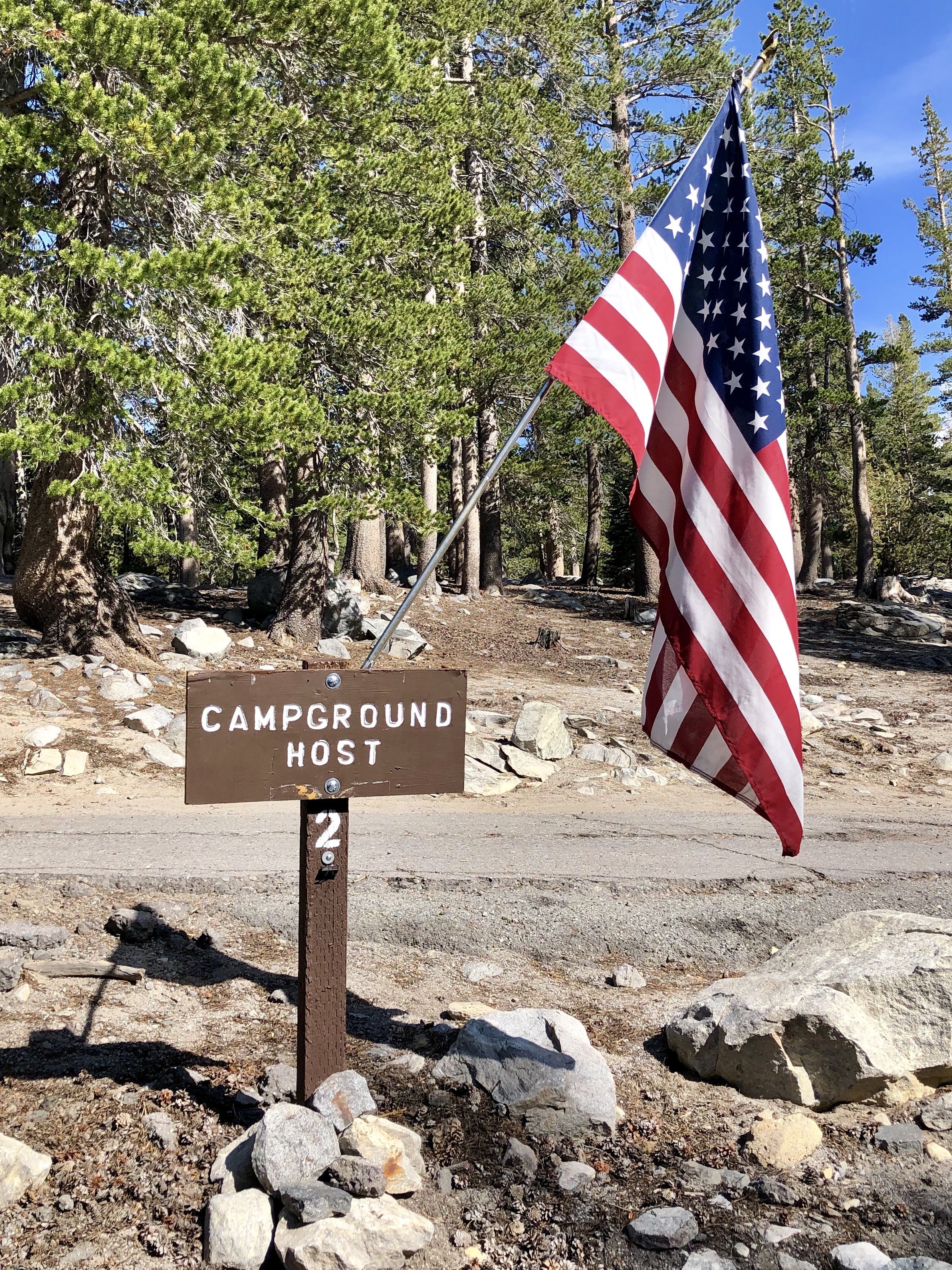 US Flag at Camp Host Site
